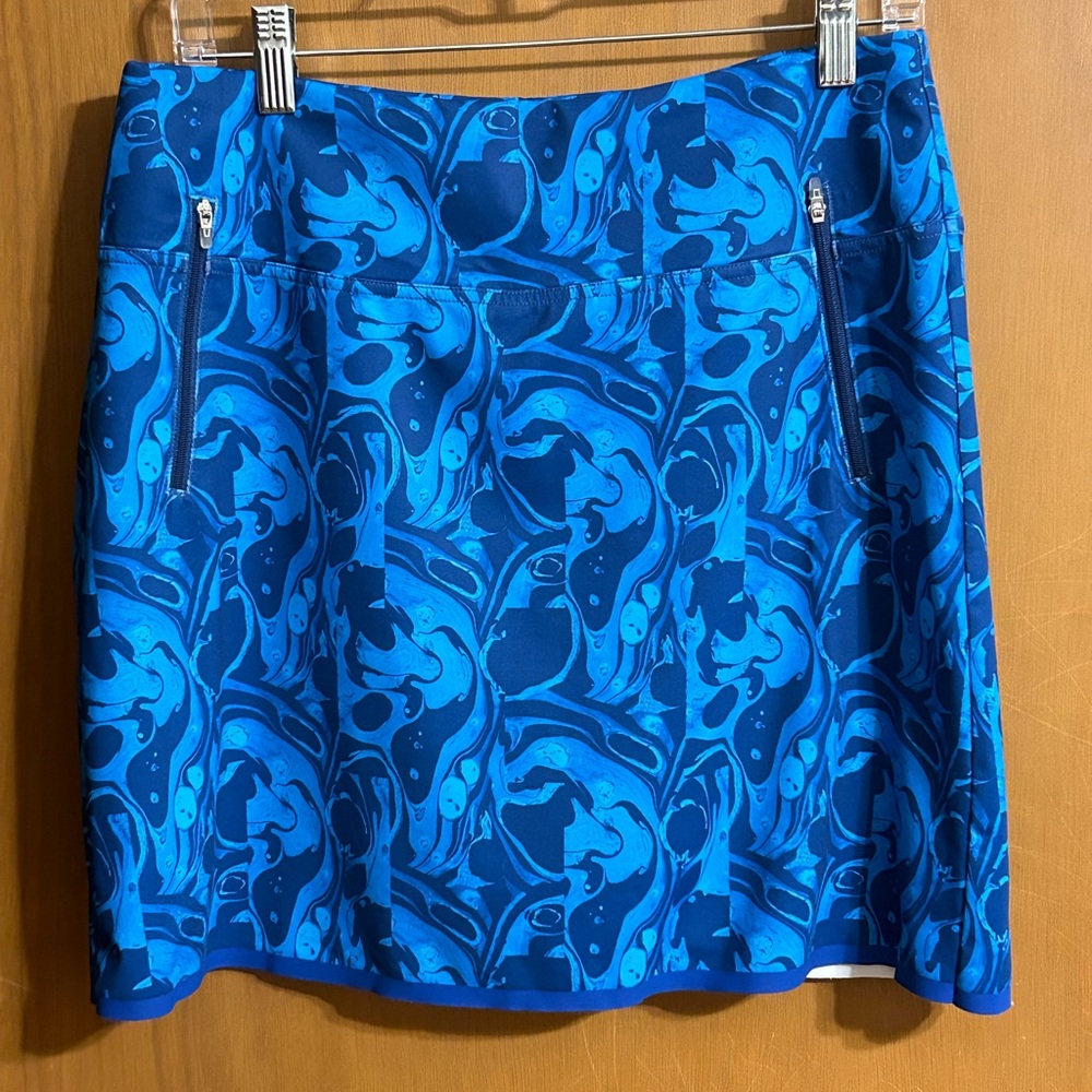 Annika by Cutter & Buck Drytec Blue Golf Tennis‎ Skort Size Medium